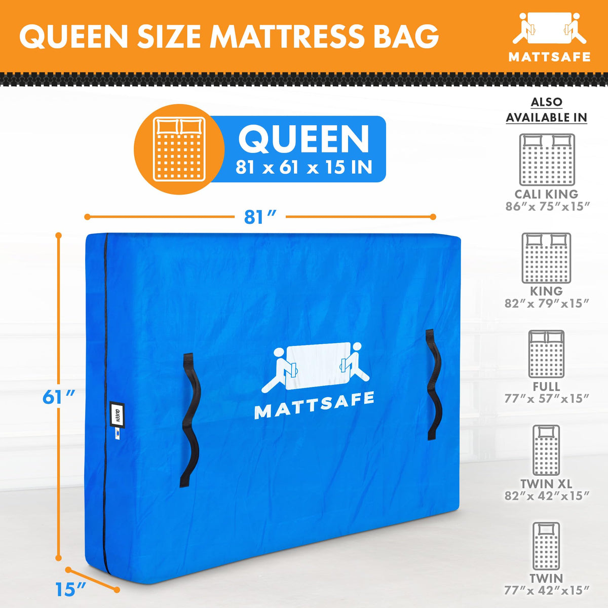 Nordic Elk Queen Size Mattress Bags for Moving and Storage, Bed Cover