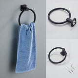 Matte Black Bathroom Hardware Set 4 Pieces,Towel Bar Set Stainless Steel Wall Mounted, Includes 16In Hand Towel Bar, Towel Ring, Robe Towel Hooks,Toilet Paper Holder, Bathroom Towel Rack Set