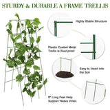 Kyrieval 48" Hx 18" L Cucumber Trellis for Garden A Frame Plant Support for Raised Bed, Outdoor Indoor Plant Garden Trellis for Climbing Plants (2 Packs)