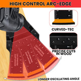 CONNOO 86 Pack Oscillating Saw Blades with Case, Arc Edge Multitool Blades, Oscillating Tool Blade, Bi-Metal for Wood/Metal/Plastic Kits Fit for Ryobi