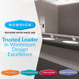Bobrick B-822 Manual Top Fill Liquid Soap Dispenser 34 fl oz. (1L) Liquid Soap Capacity, 4- Inch Free-Turning Spout for Public Restroom Countertops, Chrome Finish