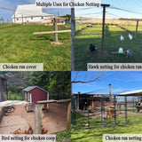 Junkogo Bird Netting for Chicken Coop 25x50 FT, 1" Chicken Run Cover Net