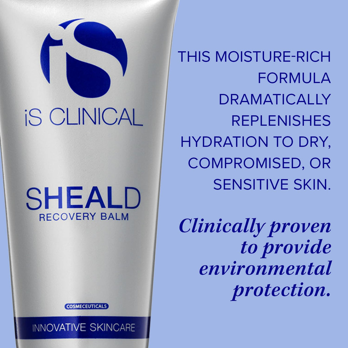 iS CLINICAL Sheald Recovery Balm, hydrating dry skin face moisturizer with healing properties 2 Oz