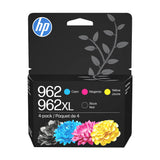 HP Original 962 Cyan, Magenta, Yellow / 962XL Black Ink Cartridges (4-Pack) | Works OfficeJet 9010 Series, OfficeJet Pro 9010, 9020 Series | Eligible for Instant Ink | 3JB34AN