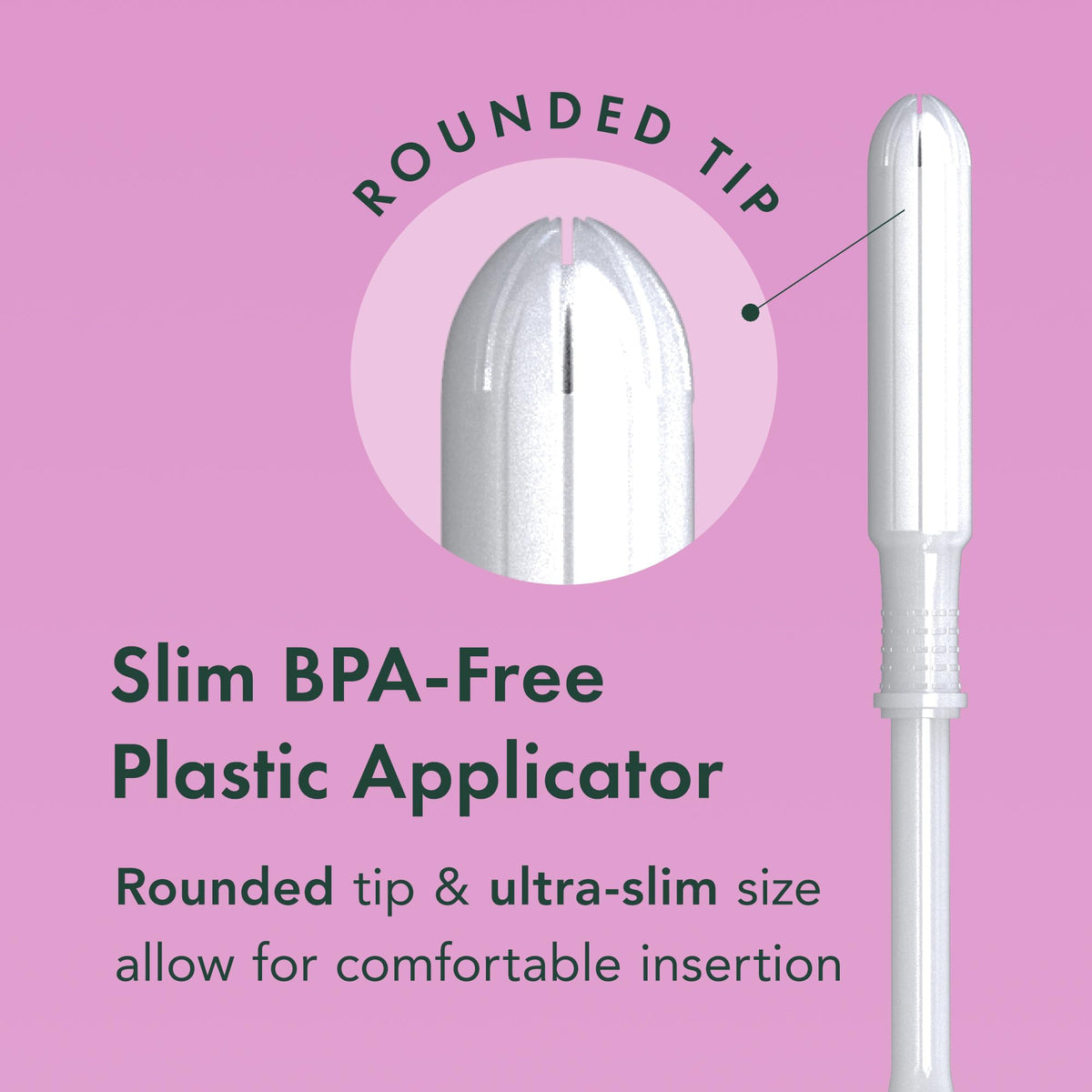 Rael Slim Applicator Tampons with Organic Cotton Core (40 Ct, Bundle)