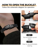 Oaldilee Black Cross Cuff Bracelet for Men, Stainless Steel Braided Leather Bible Verse Jesus Bracelet, Inspirational Faith Gift for Dad Brother Son Religious Baptism Confirmation Gifts, 9 Inches