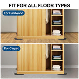 Reusable Large Furniture Sliders for Carpet, Furniture Movers Sliders, Carpet Movers Oval Heavy Duty Sofa Bed Table Desk Movers for Carpet –Quickly and Easily Move Any Item, Black (8 Pack)