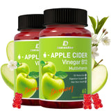 LanranBee Apple Cider Vinegar Gummies with Vitamins B12 Multivitamin ACV Supplement Gummy –Supports Digestion, Energy, Weight Management & Gut Health – Vegan, Non-GMO, Gluten-Free – 120 Count