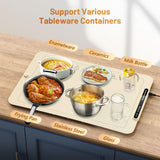 Food Warming Mat, Full Surface Heating Silicone Electric Warming Tray with 3 Level Temperature Settings, Auto Shut-Off, Foldable Roll Up Food Warmer for Parties Buffets, Gatherings