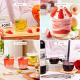 KesaPlan 100 Pcs Disposable Stemless Glasses 12oz Crystal Plastic Wine Glasses Clear Classic Cup for Meeting Weddings Birthdays Cocktail Christmas Party Supplies