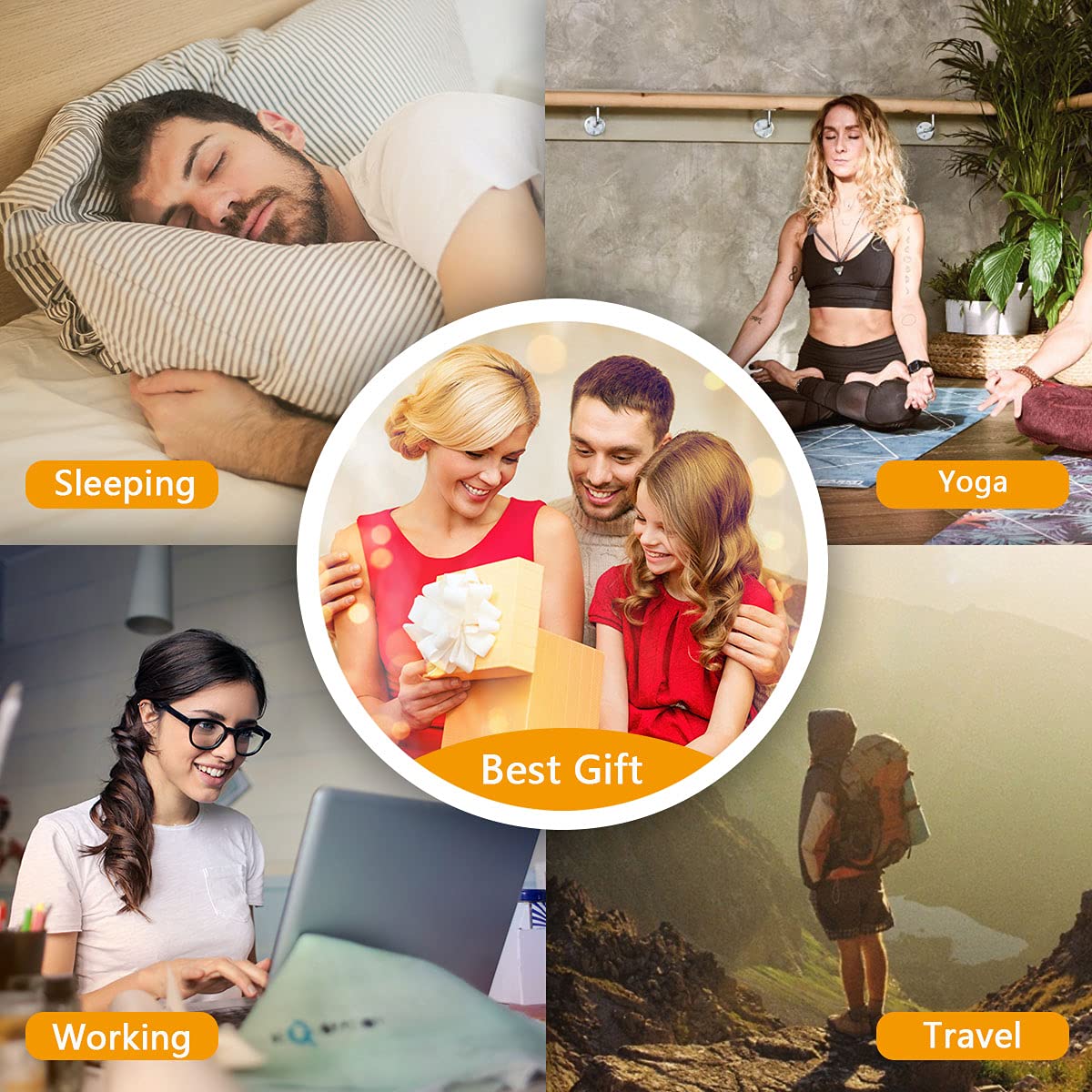 Easysleep Sound White Noise Machine with 25 Soothing Sounds and Night Lights with Memory Function 32 Levels of Volume and 5 Sleep Timer Powered by AC or USB for Sleeping Relaxation (Wood)