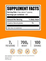 BulkSupplements.com Creatine Monohydrate Powder - Creatine Flavored Powder Supplement, Micronized - Orange Smash Flavor, 7g per Serving, 700g (1.5 lbs) (Pack of 1)