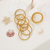 Awinesn 18K Gold Plated Bracelets for Women Gold Bangles for Women Chunky Bangle Bracelets Bracelets Stack Tarnish Free Bangle Set of 3 Accessories for Her Gifts