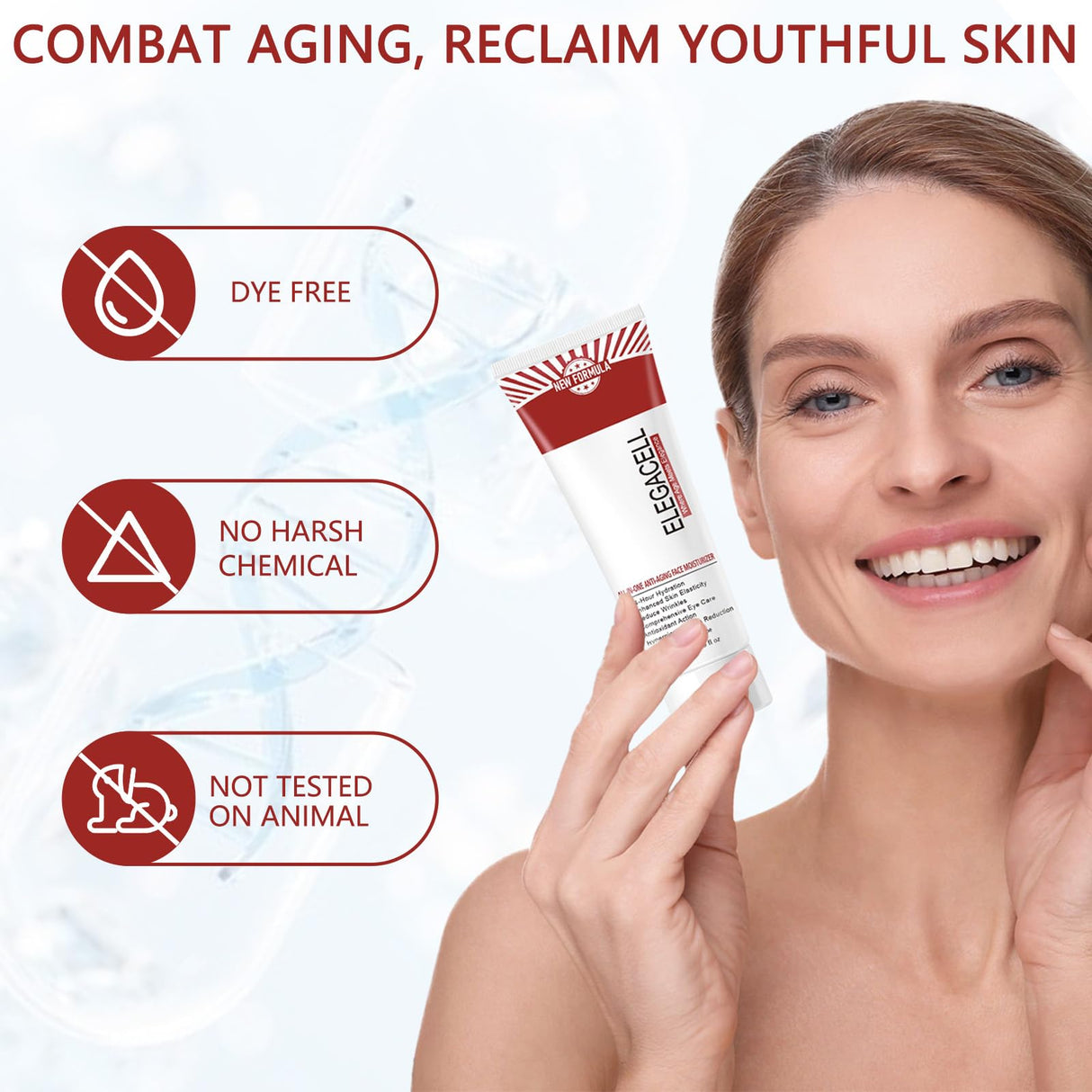 Elegacell Skincare All In One Anti Aging Treatment Face Moisturizer Skin Tightening Retinol Cream for Face - Suit for Men and Women 2.7 fl.oz