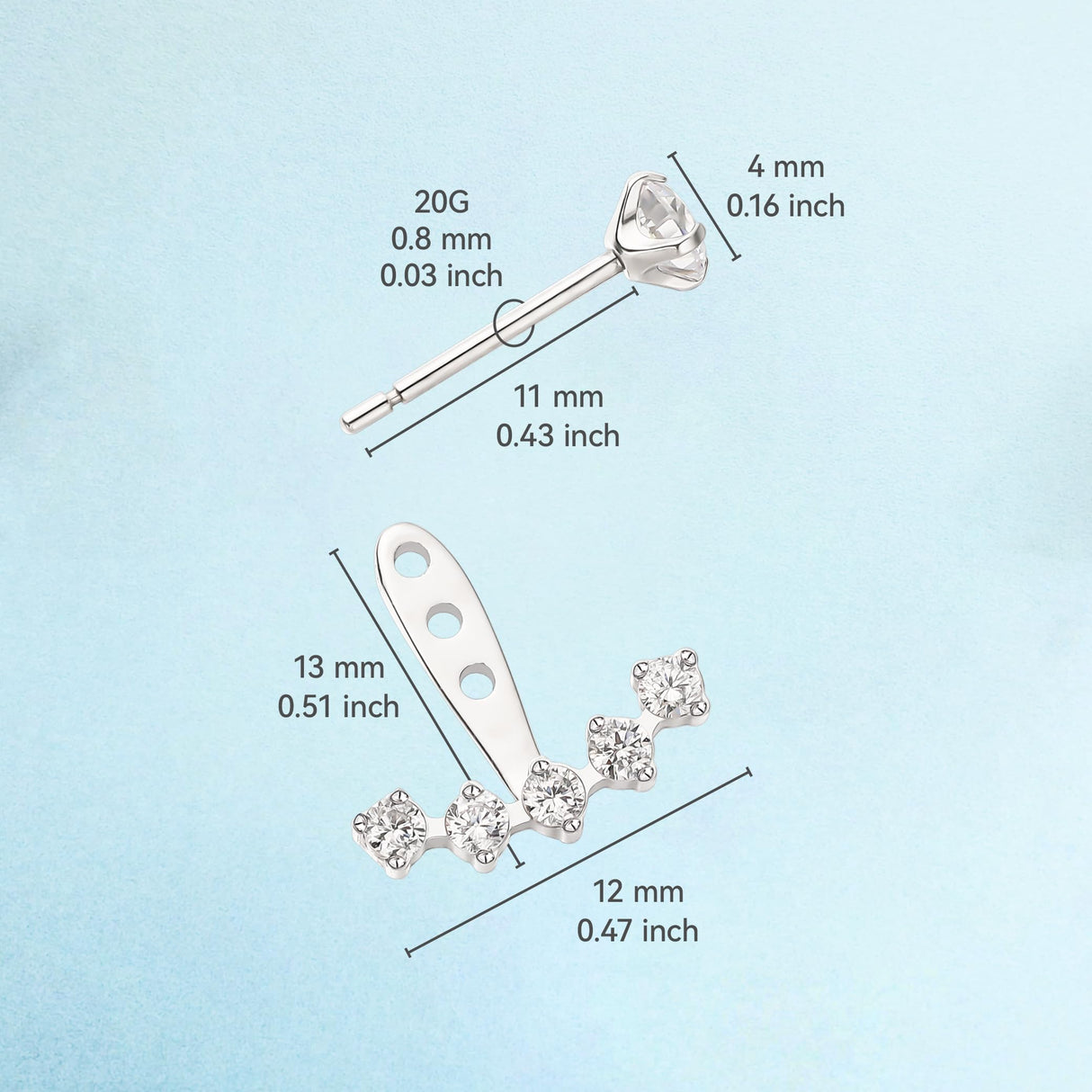Limerencia F136 Hypoallergenic Pure Titanium Earrings for Women