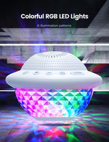 Stocking Stuffers for Teen Girls Boys: Christmas White Elephant Gifts for Adults Women Girl Trendy Stuff, Floating Pool Speakers with Colorful Lights, IPX7 Waterproof Hot Tub Bluetooth Speaker - White