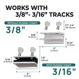 Window Locks, 10 Pack for Vertical and Horizontal Windows, Sliding Window Locks, Adjustable Aluminum Stoppers, No-Drill Install, Fits Tracks up to 3/16" Wide