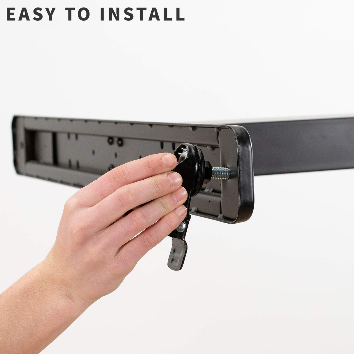 VIVO 1.5 inch M8 Threaded Locking Caster Wheels, Set of 4, Swivel, Rubber Base, Brake, Used for Standing Desk Frames, TV Stands, Carts, and More, PT-ST-015C