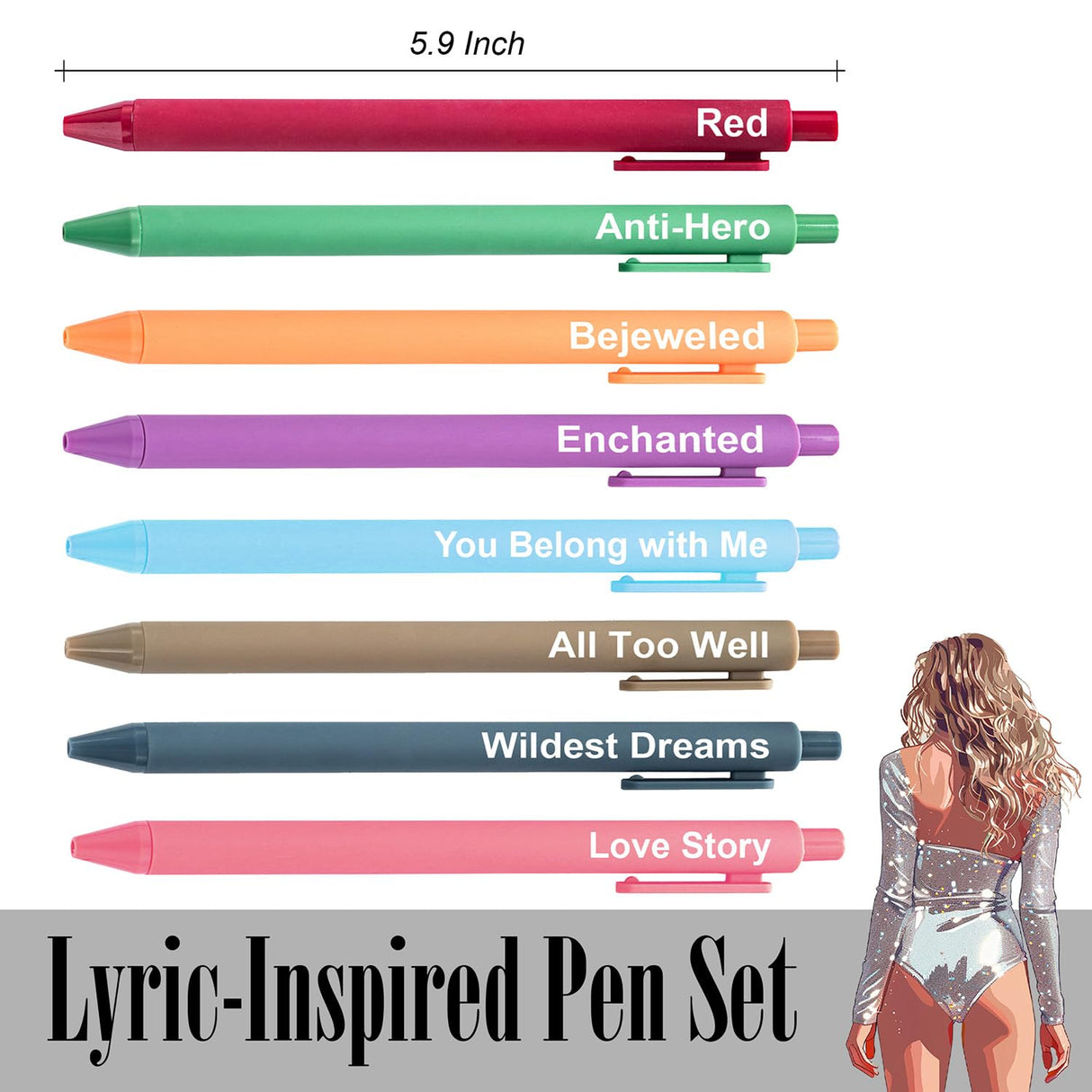 Taylor Gifts Merch, Cute Taylor Gel Pens, Office Supplies for Music Fans, Taylor Birthday Party Favors for Girls, Women, Nurse, Teacher, Christmas Stocking Stuffers Gift for Girls Boys