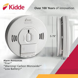 Kidde Smoke & Carbon Monoxide Detector, Hardwired Interconnect, Combination Smoke & CO Alarm with Battery Backup, Voice Alerts, 2 Pack