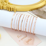 XIANNVXI 10pc Rose Gold Bracelets for Women