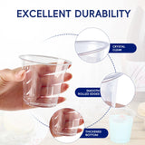 JOLLY CHEF 300 Pack Clear Plastic Cups, 9 oz Crystal Clear PET Party Cups, Classic Clear Disposable Wine Cups for Wedding, Thanksgiving, Birthday, Halloween, Christmas Party