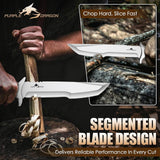 Purple Dragon Machete for Cutting Trees Heavy Duty for Bushcraft - Brown