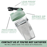 HELIMIX 1.5 Vortex Blender Shaker Bottle Holds Upto 20oz | No Blending Ball or Whisk | USA Made | Portable Pre Workout Whey Protein Drink Shaker Cup | Mixes Cocktails Smoothies Shakes | Top Rack Safe