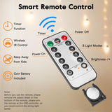 Minetom 200 LED Curtain Fairy Lights - 9.8 FT Wishing Ball Window Hanging Lights with Remote, USB Powered Waterproof for Christmas Wedding Bedroom Decoration, Warm White