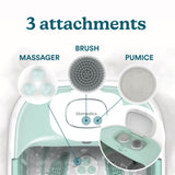 Homedics Smart Space Elite Footbath with Heat Boost, Collapsible, Invigorating Bubble Massage, 3 Pedicure Attachments, Safe to Use Bath Salts, Patented Safety-Lock System, Ergonomic