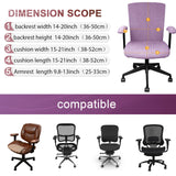 Tallew 4 Pcs Office Chair Covers Set Computer Universal Protective Stretchable Chair Seat Covers Desk Armrest Covers Slipcovers Pads Office Cushion Backrest for Rotating(Lilac Purple,Polyester)