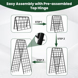 A-Frame Cucumber Trellis for Raised Bed, 50"x 16" Adjustable Heavy Duty Metal Garden Trellis for Climbing Plants Outdoor, Plant Support for Tomatoes Pea Bean Grape Vining Vegetables (2 Pack)