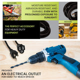Power By GoGreen Go Green Power Inc. 16/3 50ft Black Outdoor Extension Cord - Durable, Heavy Duty, Moisture Resistant - Ideal for Tools & Equipment - GG-13750BK