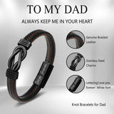 JoycuFF Fathers Day Ideas Gifts for Best Dad Ever from Daughter Knot Bracelet fro Men To My Dad Anniversary Birthday Gift for Father Love you Forever