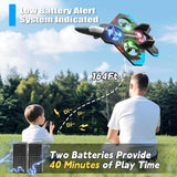4DRC V32 Foam Remote Control Airplanes RC Planes for Kids Adults, RC Airplane Fighter Jet with Light, 360° Flip Fighter Jet Toys, Stunt Roll, Airplane Toy Gifts for Kids Boys