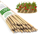 Plant Stakes, 4.8 FT Natural Bamboo Stakes Plant Support Stakes - 25Pcs
