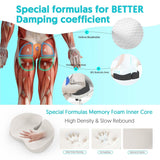 Seat Cushion for Office Chairs - Tailbone & Sciatica & Hip & Coccyx & Low Back Pain Relief Pillow - Memory Foam Pressure Relief Cushion for Long Sitting for Gaming, Compute, Desk Chair, Car Seat