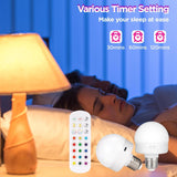 Yochoice Rechargeable Battery Operated Light Bulb with Remote & Timer, Dimmable Backup Magnetic LED Bulb with 15 Colors, Wireless Puck Light Bulb for Wall Sconce Lamps, Non-Hardwired, 2-Pack