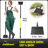 Jardineer Garden Flat Shovel Heavy Duty, Multifunctional Garden Cleaning Shovels for Lawn Edging,Sidewalk Weeding, Floor Scraper Long Handle, Metal Snow Shovel,Ice Scraper for Driveway (60")