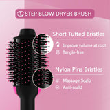 Hair Dryer Brush 4 in 1 Styling Tools Ceramic, Hair Dryer and Styler Volumizer, Hot Air Straightener Brush, Blow Dryer with Ceramic Oval Barrel, Blow Dryer in One, for All Hair Types