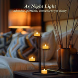 Amagic 50 Pcs Flickering Flameless Tea Lights Battery Operated, 200+ Hours Long Lasting Electric Candle for Wedding Table Centerpiece, Home Decor, Gift, Birthday, Halloween, Christmas, Ivory Base