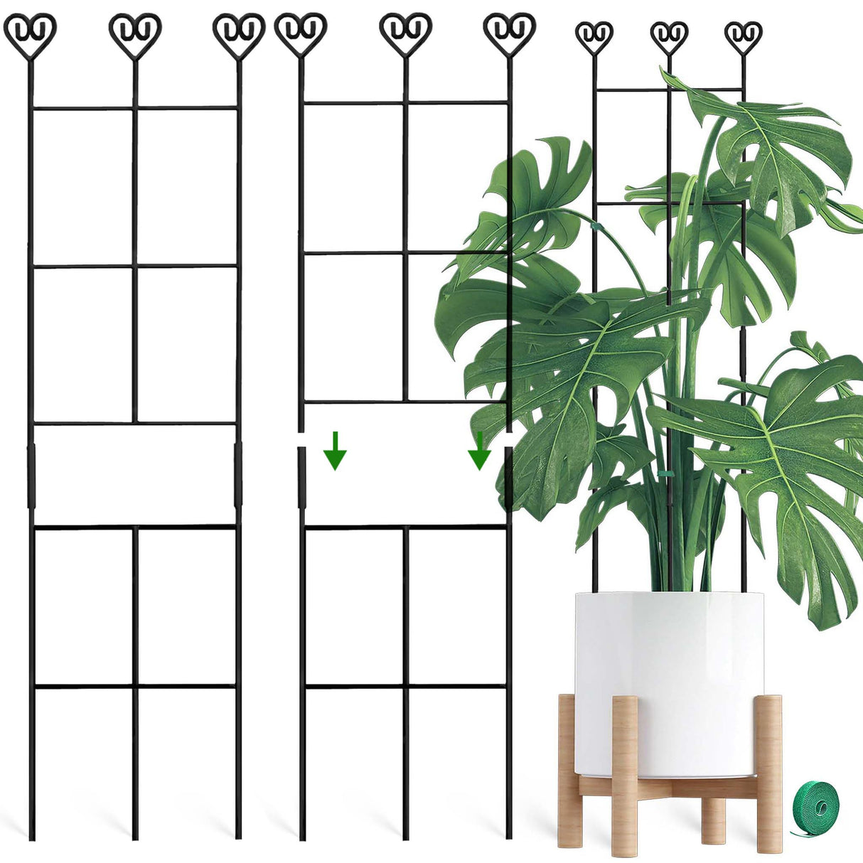 Coomin 32in Monstera Plant Support Trellis for Indoor Plants, 2P