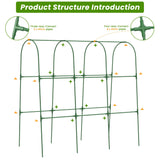 Cucumber Trellis, 50" X 47" U-Shape Garden Trellis for Climbing Plants Outdoor, Arch Trellis Cucumber for Raised Bed, Foldable Plant Support for Vine/Vegetable/Tomato/Zucchini/Pea