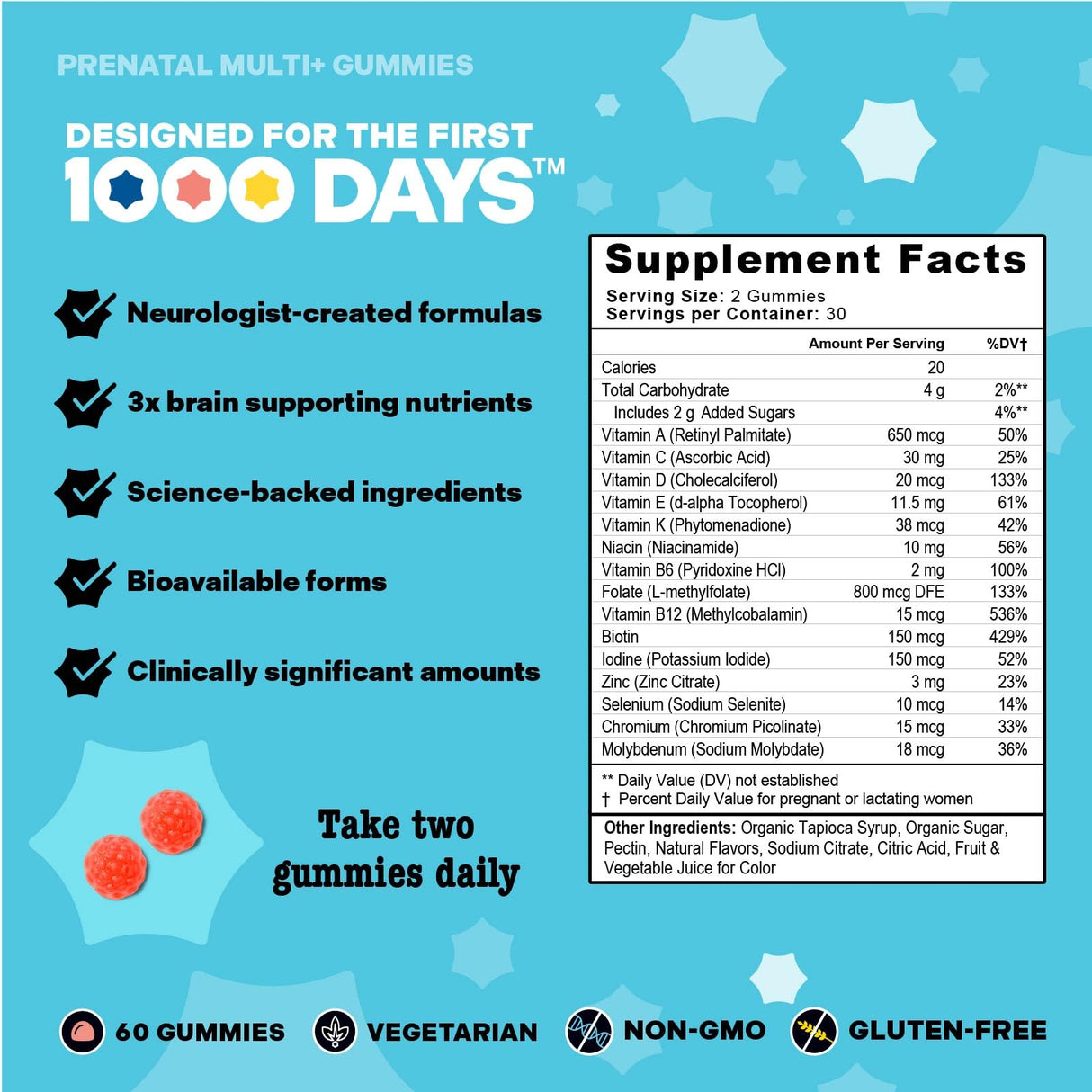 Best Nest Wellness - Mama Bird - Prenatal Multi+ (30 Servings) - No Iodine or Iron - Prenatal Vitamins for Women - Supports Baby Brain Health - Methylated Multivitamin