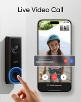 eufy Security Video Doorbell Camera C31,2K FHD,Battery/Wired Powered,Head-to-Toe View,Live Video Call,Wireless Doorbell,24/7Recording,Human and Motion Detection,HomeBase S380 Compatible,No Monthly Fee
