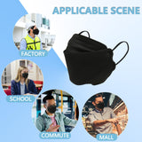 Luesay kn95 Face Masks 50 Pack, Breathable Comfortable and Disposable KN95 Mask, Black