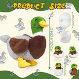 7 in 1 Mallard Duck Stuffed Animals Duck Plush Toys, 12" Zipper Mommy Stuffed Ducks with 4 Baby Ducks Ducklings Toy Eggs Plushies Pillow for Kids Birthday Christmas Surprise Gifts Farm Party Decors
