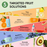 QUIYUM Fruit Skincare Set for Teen Girl, 5 Daily Routine Beauty Skin Care