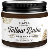 The Maple Valley Beef Tallow For Skin | Tallow and Honey Balm | Grass Fed & Finished Tallow Face Moisturizer with Beeswax and Raw Honey | Unscented, 2 oz
