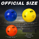 Glimin 6 Pcs Operation Christmas Soccer Ball Bulk with Pump Needles, Official Deflated Soccer Ball Gift for Youth Adult Game Training Practice Christian Charity Donation(Bright Color,Size 4,Fresh)